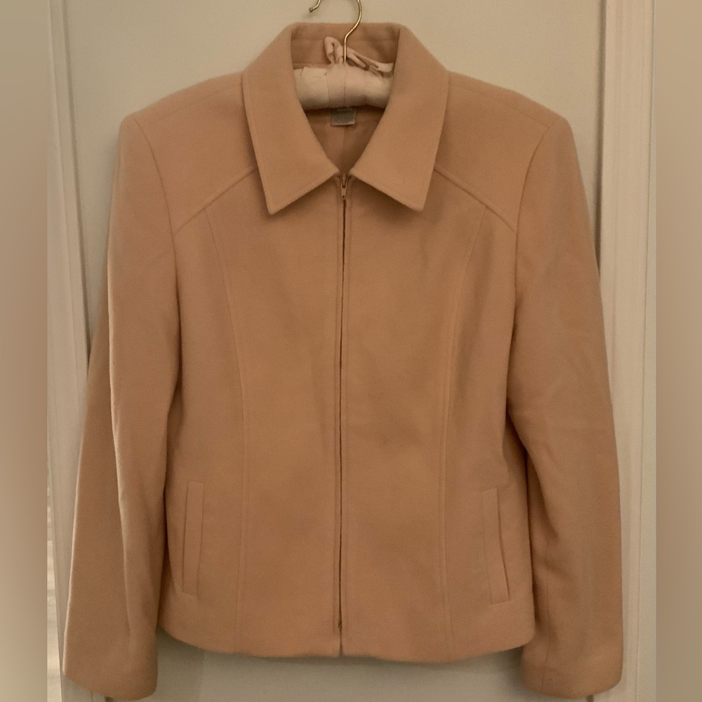 Proportion Petite Ladies Size 12 Wool/Cashmere Zippered Lightweight Jack…